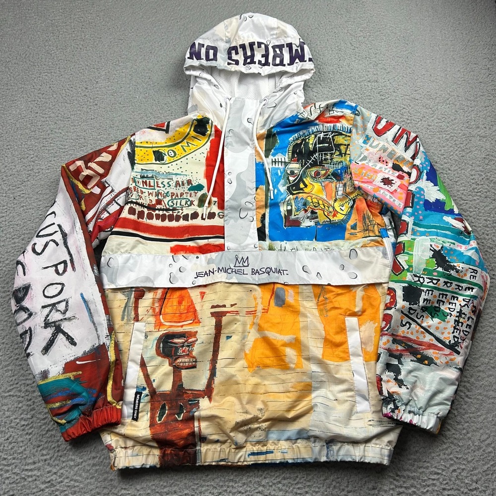 Jean-Michel Basquiat x Members Only Jacket Mens Small Abstract Windbreaker